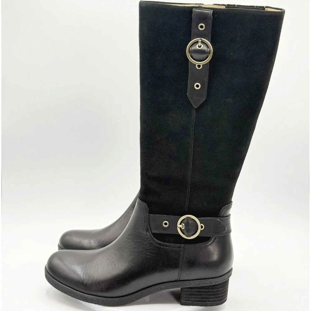 Dansko Dawn Tall‎ Boots Size 41 (US 10.5-11) Waterproof Milled Black NEW